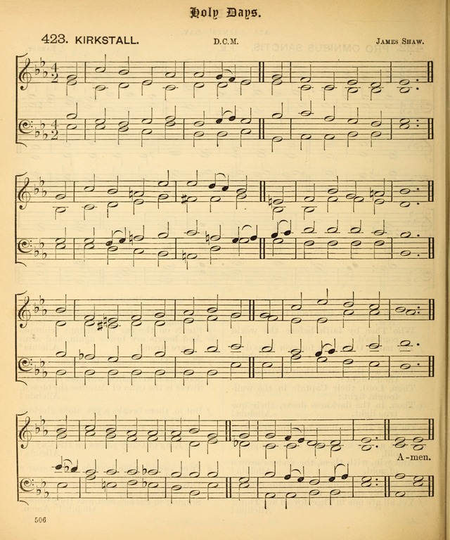 The Hymnal Companion to the Book of Common Prayer with accompanying tunes (3rd ed., rev. and enl.) page 506