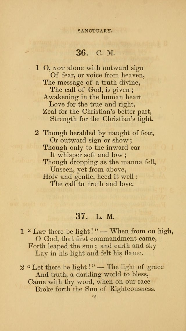 Hymns for the Church of Christ. (6th thousand) page 26