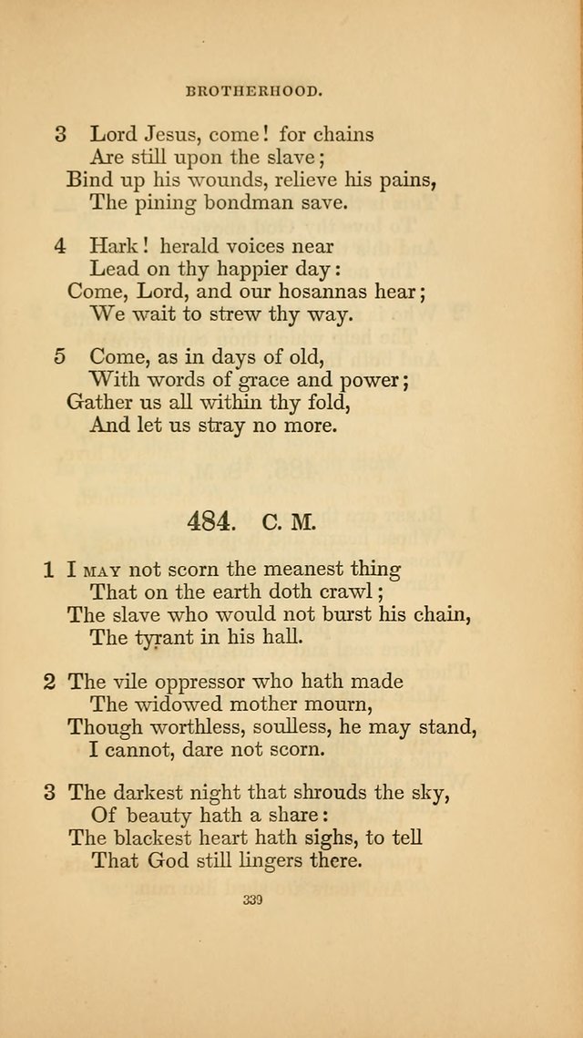 Hymns for the Church of Christ. (6th thousand) page 339