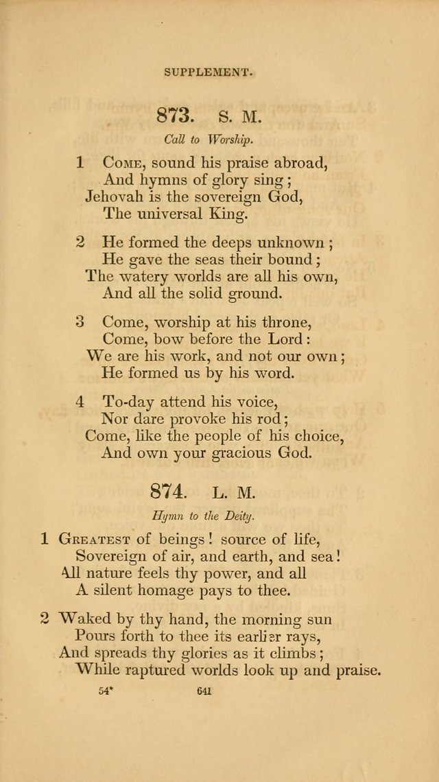 Hymns for the Church of Christ. (6th thousand) page 641