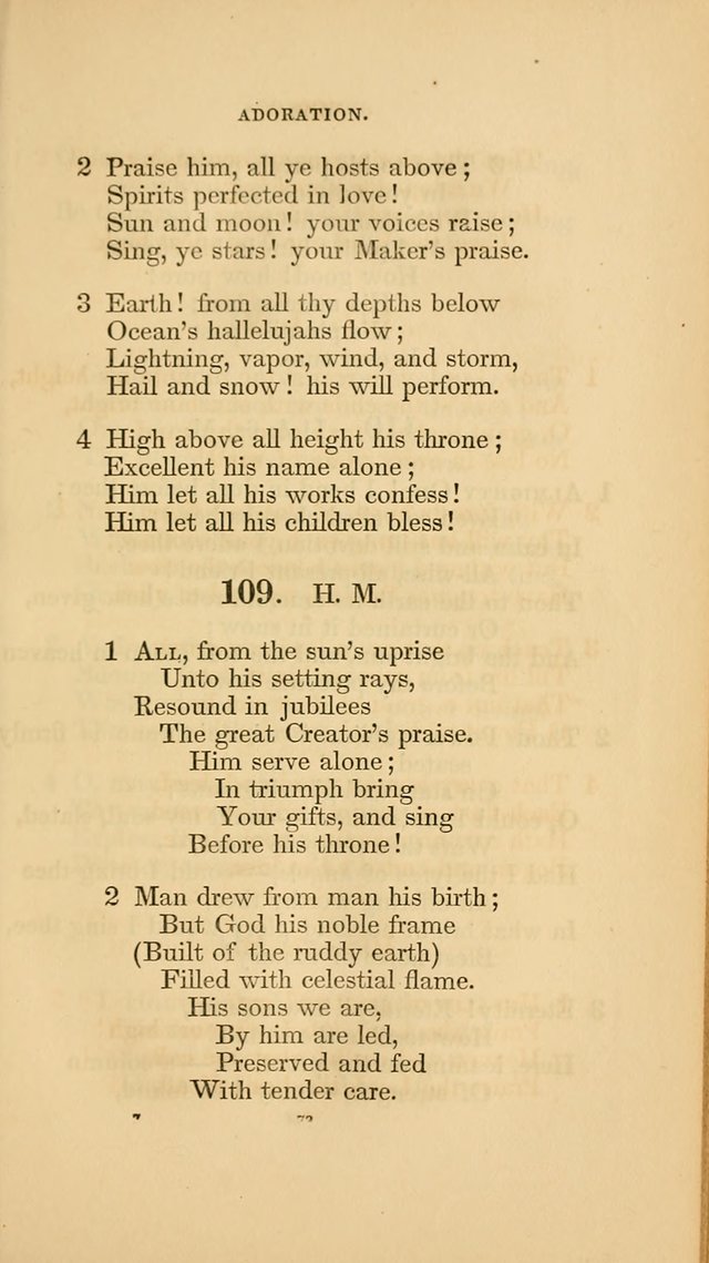Hymns for the Church of Christ. (6th thousand) page 73