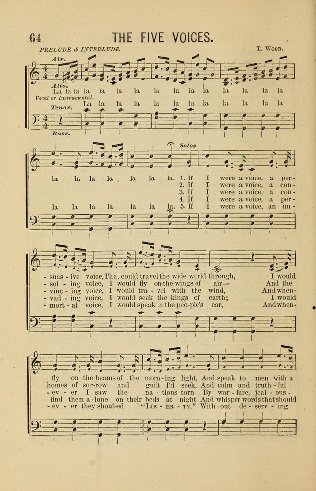 The Heavenly Choir: a collection of hymns and tunes for all occasions of worship, congregational, church, prayer, praise, choir, Sunday school, and social meeings page 64