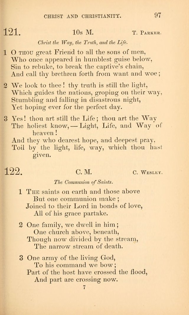 Hymns for the Christian Church, for the Use of the First Church of Christ in Boston page 122