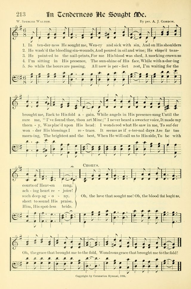 Hymns of the Christian Life. No. 3: for church worship, conventions, evangelistic services, prayer meetings, missionary meetings, revival services, rescue mission work and Sunday schools page 214