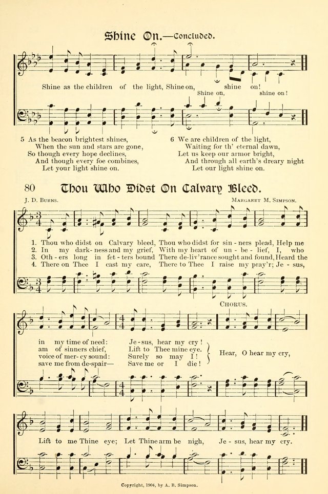 Hymns of the Christian Life. No. 3: for church worship, conventions, evangelistic services, prayer meetings, missionary meetings, revival services, rescue mission work and Sunday schools page 81