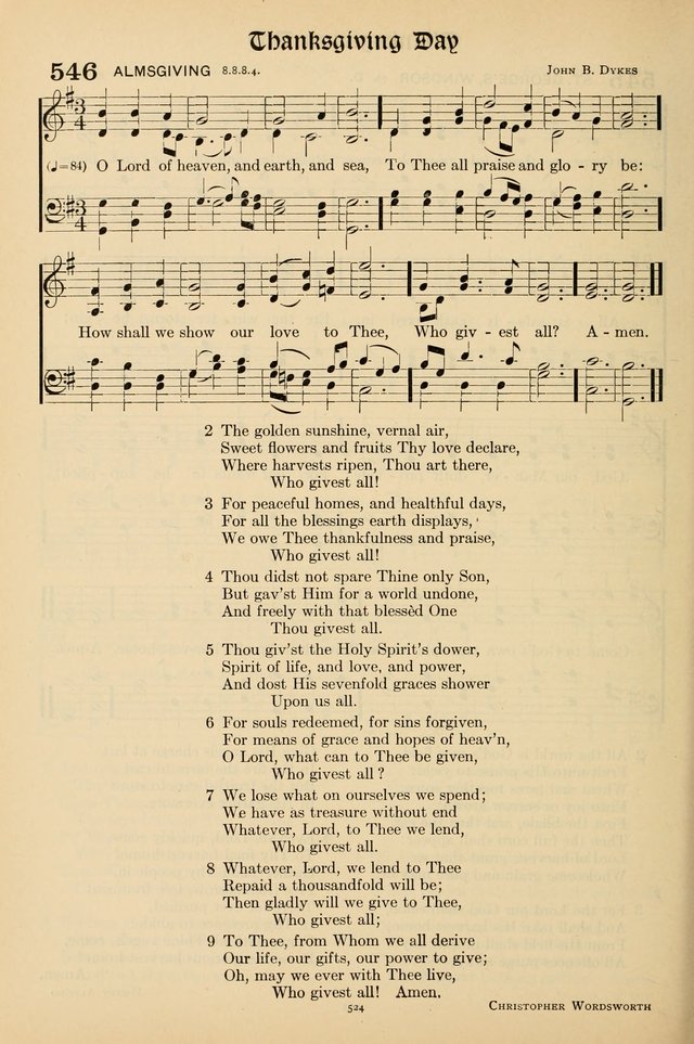 Hymns of the Church: new and old page 534