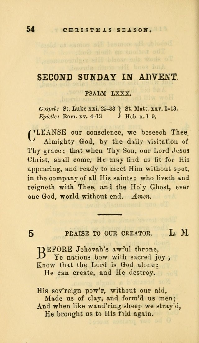 Hymns and Chants: with offices of devotion. For use in Sunday-schools, parochial and week day schools, seminaries and colleges. Arranged according to the Church year page 54