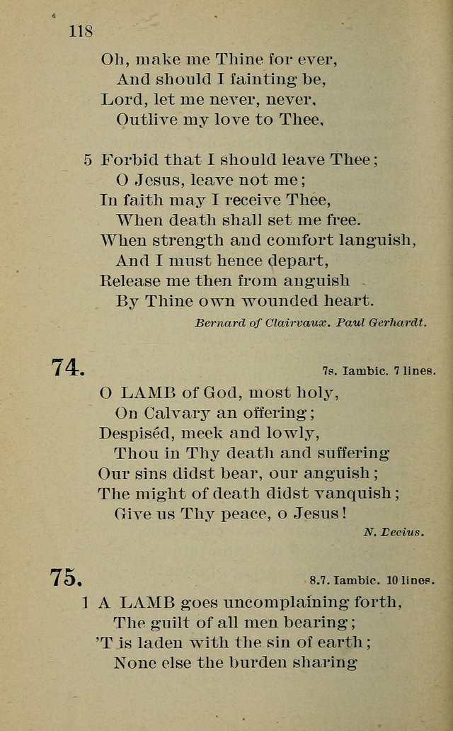 Hymnal: for churches and Sunday-schools of the Augustana Synod page 118