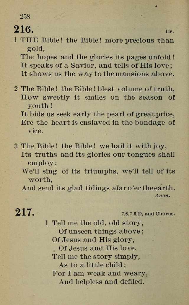Hymnal: for churches and Sunday-schools of the Augustana Synod page 258