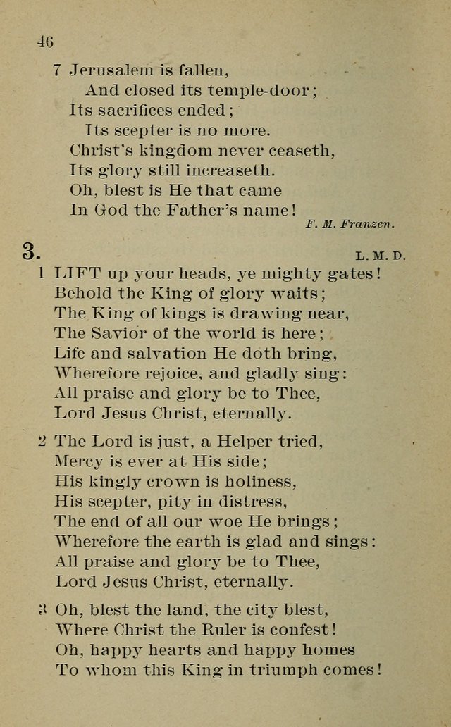 Hymnal: for churches and Sunday-schools of the Augustana Synod page 46