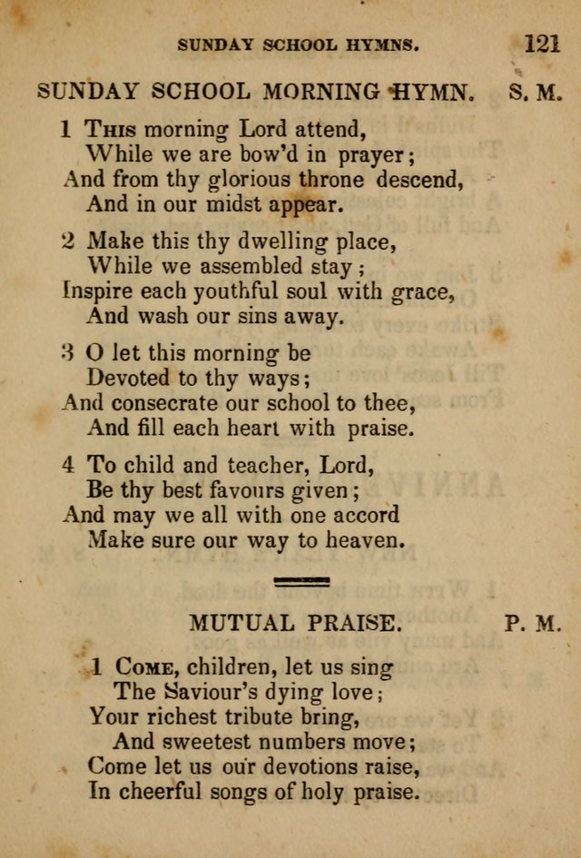 Hymns Composed for the Use of Sunday Schools, and Youthful Christians page 121