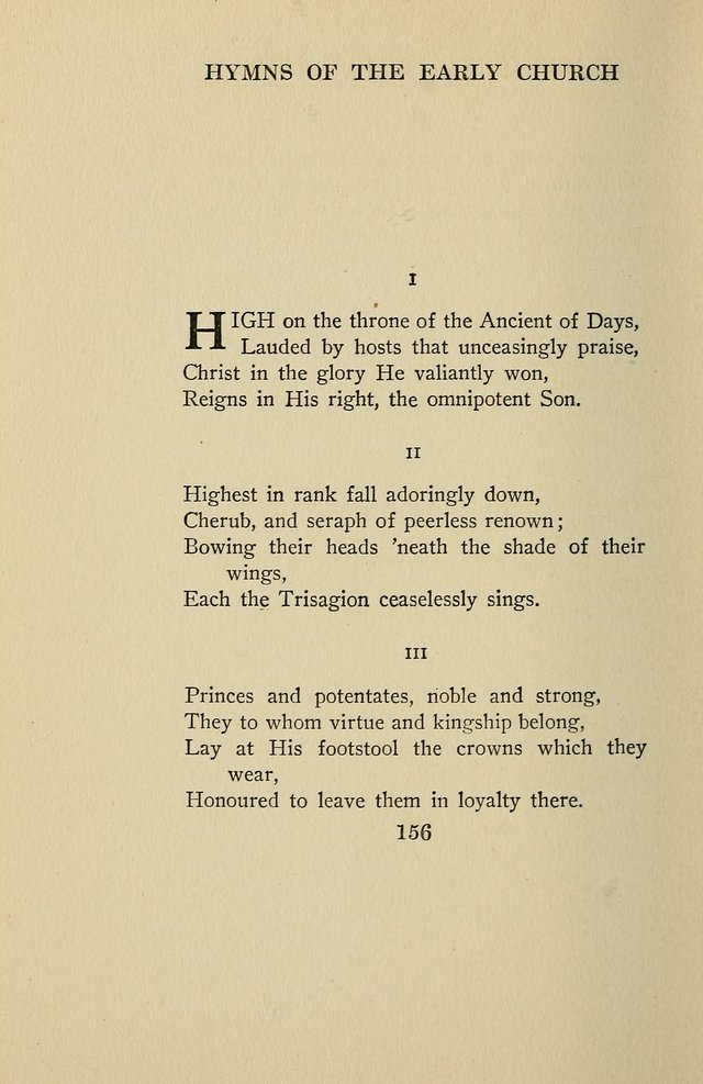 Hymns of the Early Church: translated from Greek and Latin sources; together with translations from a later period; centos and suggestions from the Greek; and several original pieces page 156