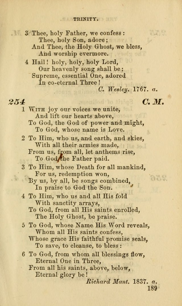 Hymns for the use of the Evangelical Lutheran Church, by the Authority of the Ministerium of Pennsylvania page 189