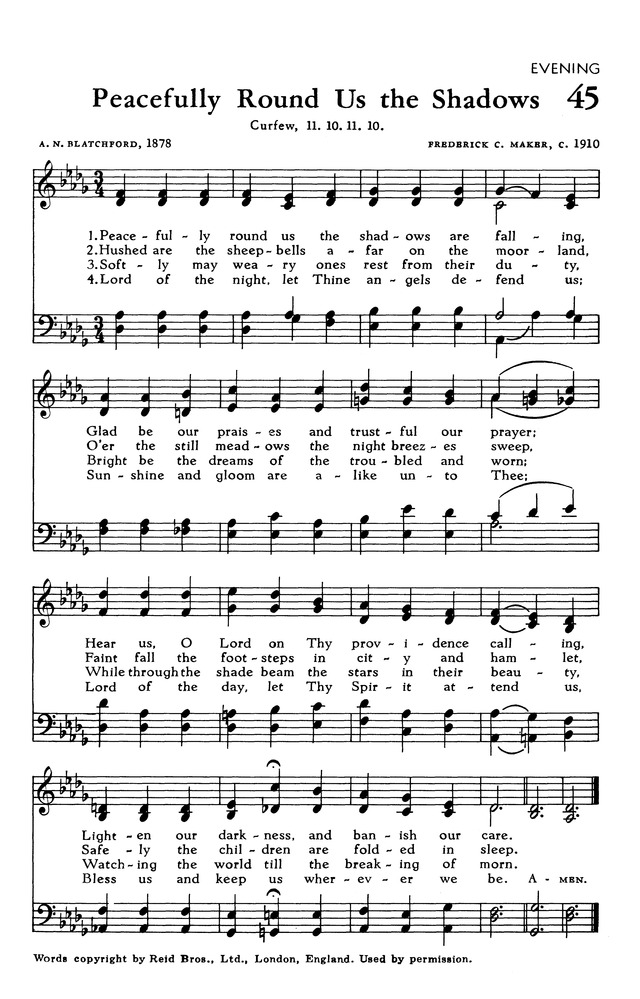 The Hymnal of The Evangelical United Brethren Church page 61