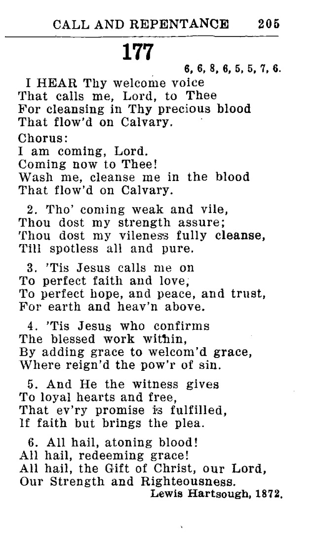 Hymnal for Church and Home (2nd ed.) page 205