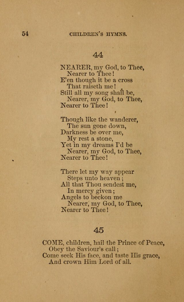 Hymns for First-Day Schools (Rev. and Enl.) page 54
