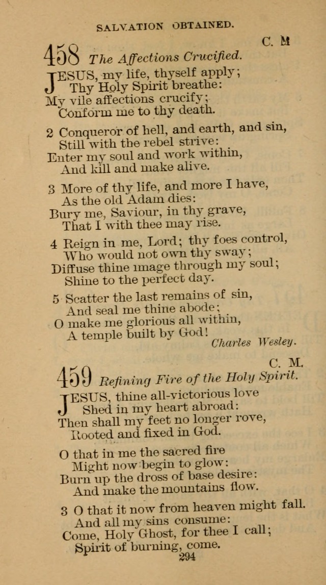The Hymn Book of the Free Methodist Church page 296