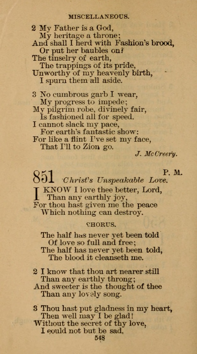 The Hymn Book of the Free Methodist Church page 550