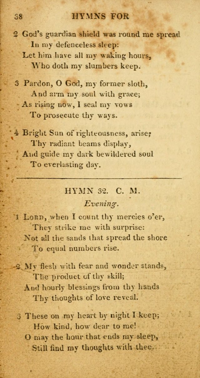 Hymns for Family Worship, with Prayers for Every Day in the Week (2nd ed.) page 38