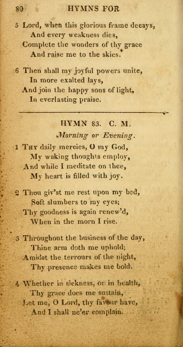 Hymns for Family Worship, with Prayers for Every Day in the Week (2nd ed.) page 80