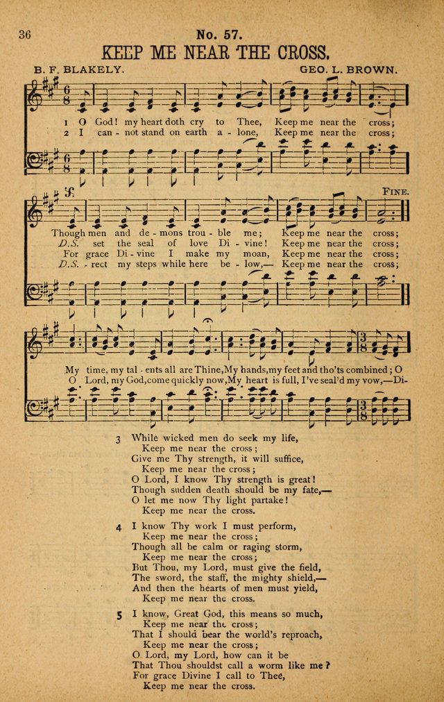The Highway Hymnal: a choice collection of popular hymns and music, new and old. Arranged for the work in camp, convention, church and home page 36