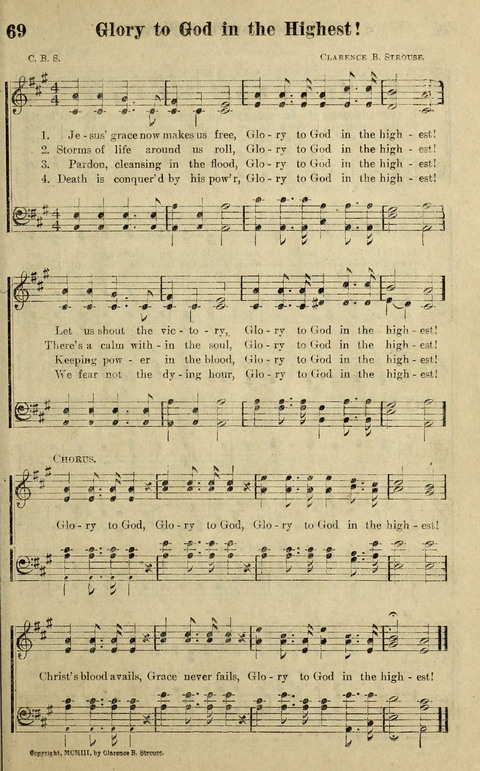 Hosannas to the King: A collection of Gospel Hymns suited to Church, Sunday School and Evangelistic Services page 71