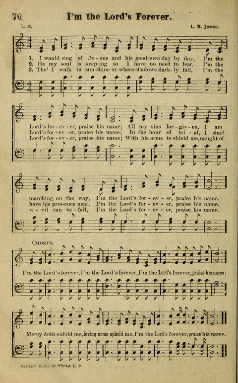 Hosannas to the King: A collection of Gospel Hymns suited to Church, Sunday School and Evangelistic Services page 72