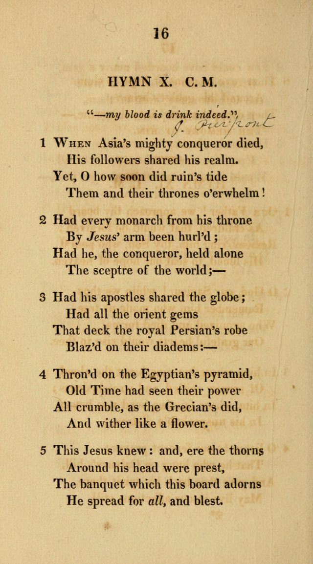 Hymns for the Lords Supper: original and selected. (2nd ed.) page 16