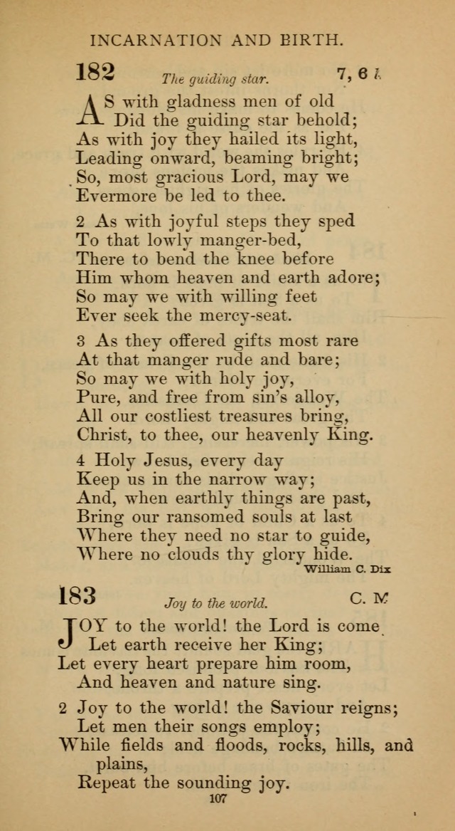 Hymnal of the Methodist Episcopal Church page 107
