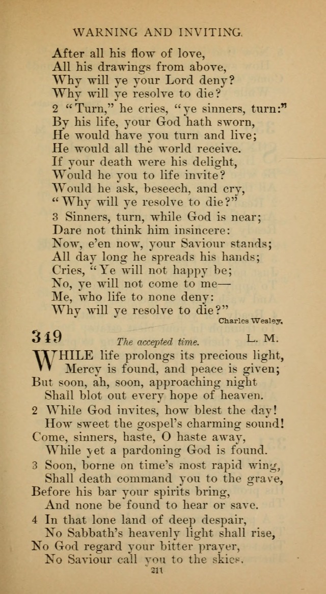 Hymnal of the Methodist Episcopal Church page 211