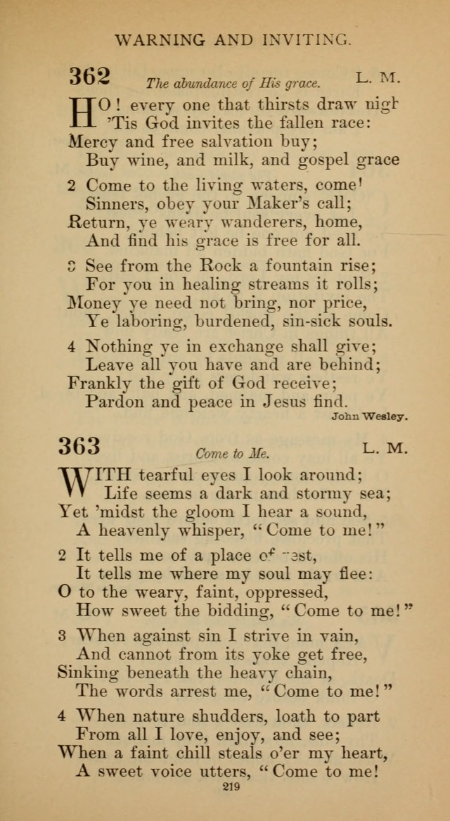 Hymnal of the Methodist Episcopal Church page 219