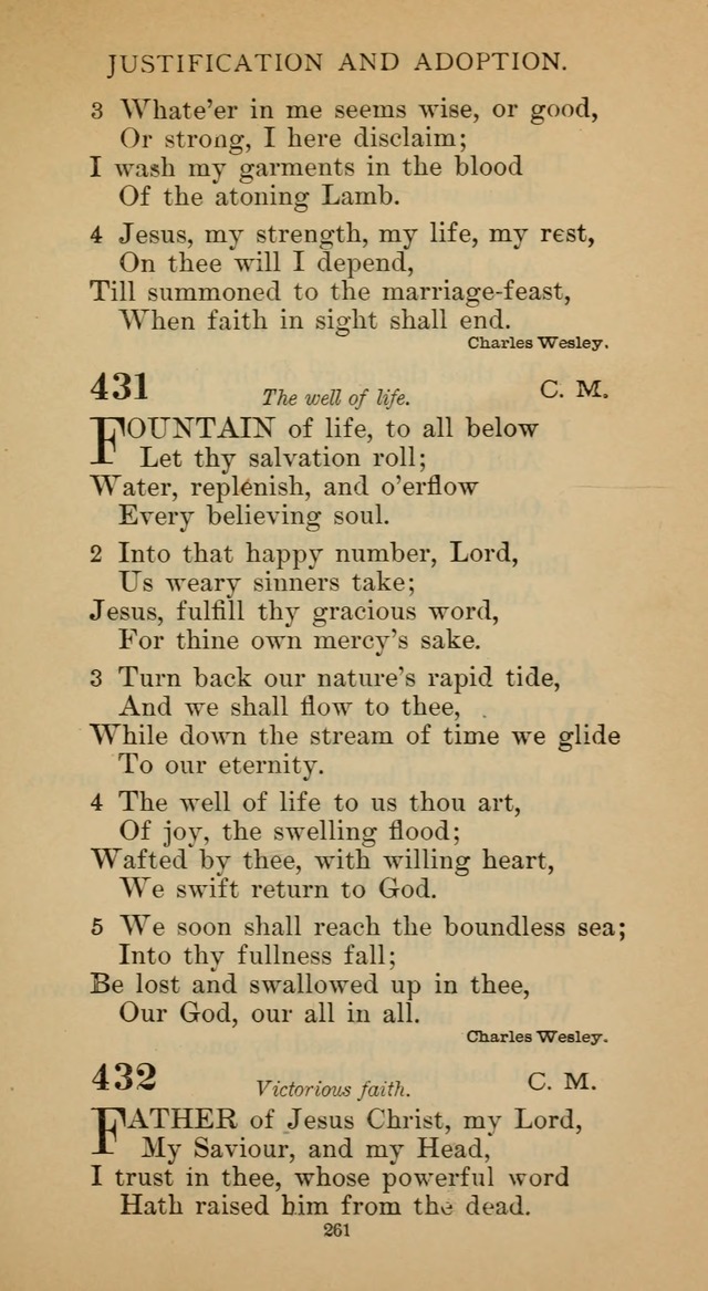Hymnal of the Methodist Episcopal Church page 261