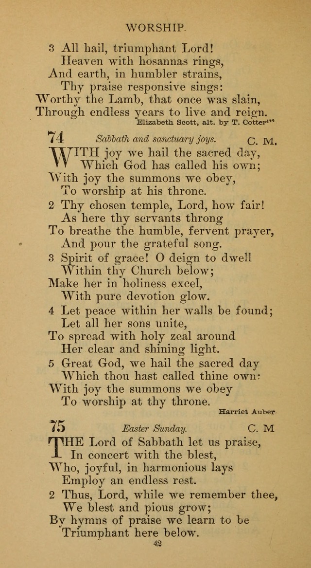 Hymnal of the Methodist Episcopal Church page 42