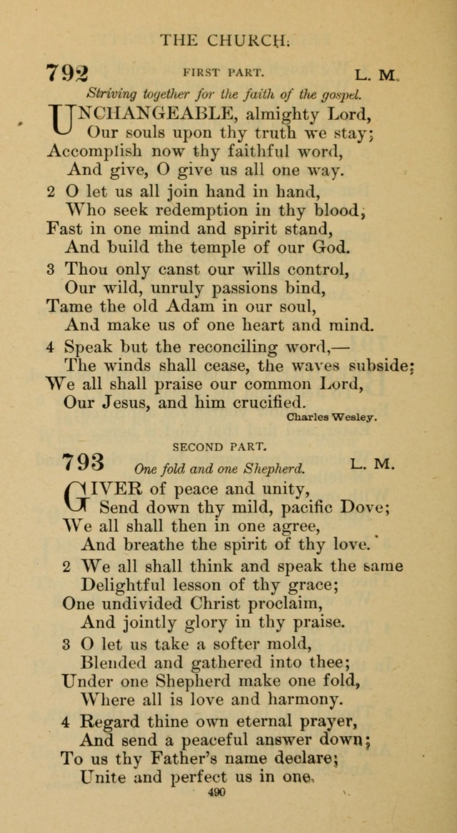 Hymnal of the Methodist Episcopal Church page 490