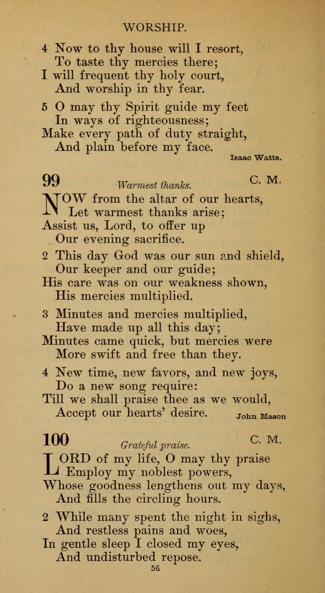 Hymnal of the Methodist Episcopal Church page 56