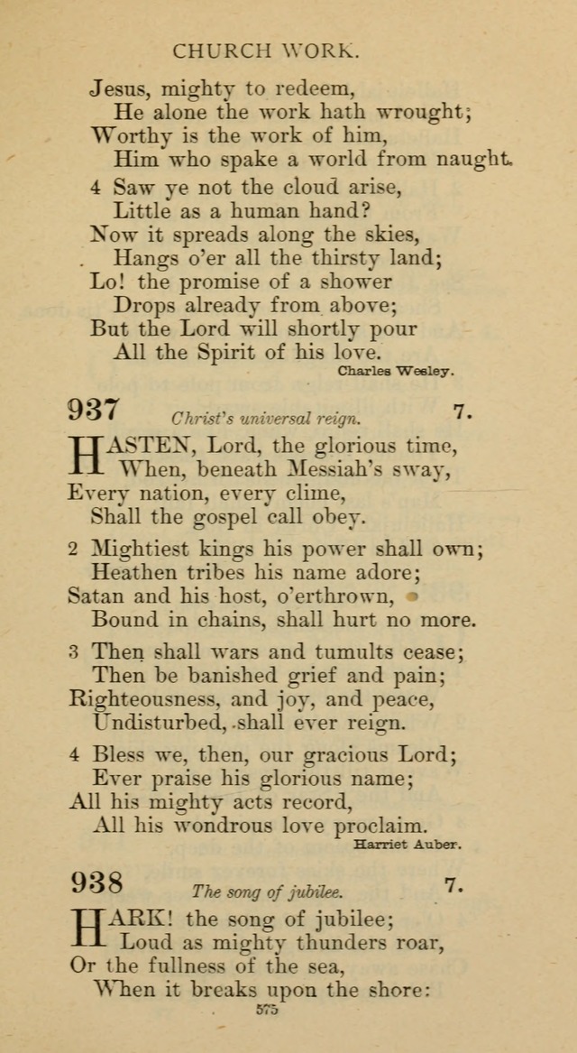 Hymnal of the Methodist Episcopal Church page 575
