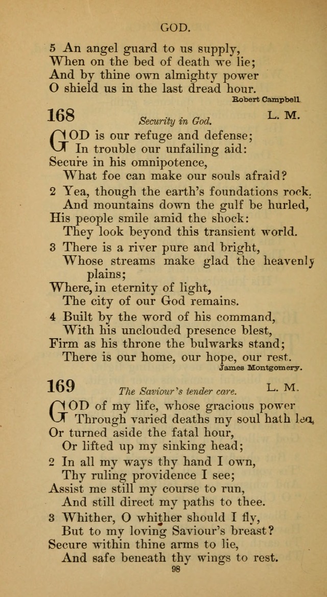 Hymnal of the Methodist Episcopal Church page 98