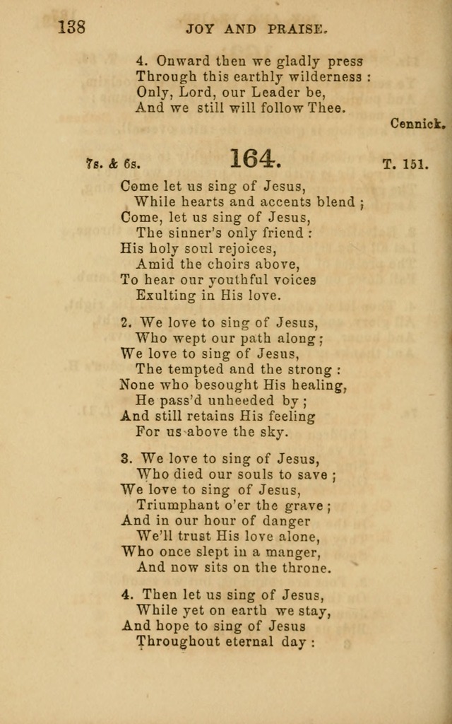 Hymns and Offices of Worship: for use in schools: with an appendix of tunes page 138