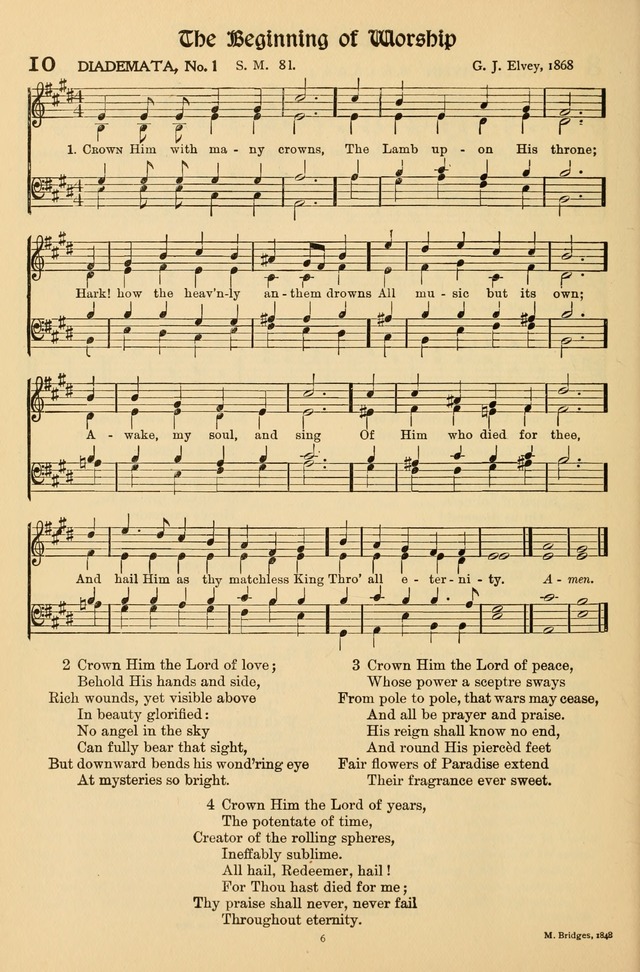 Hymns of Worship and Service (Chapel Ed., 4th ed.) page 6