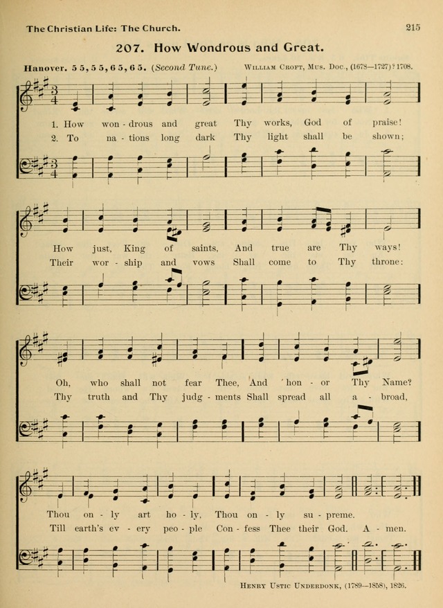 Hymnal and Order of Service: for churches and Sunday-schools page 215
