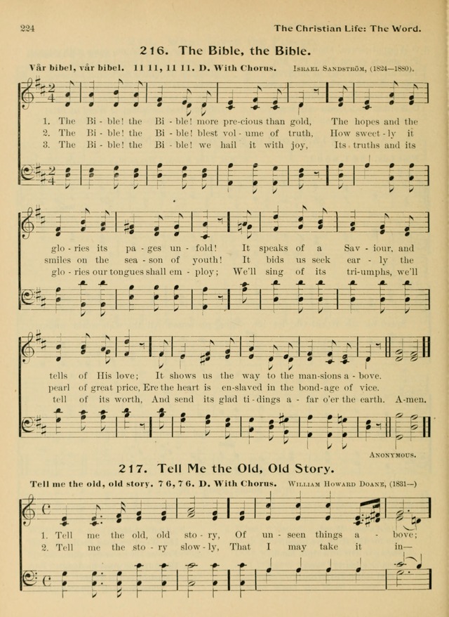 Hymnal and Order of Service: for churches and Sunday-schools page 224