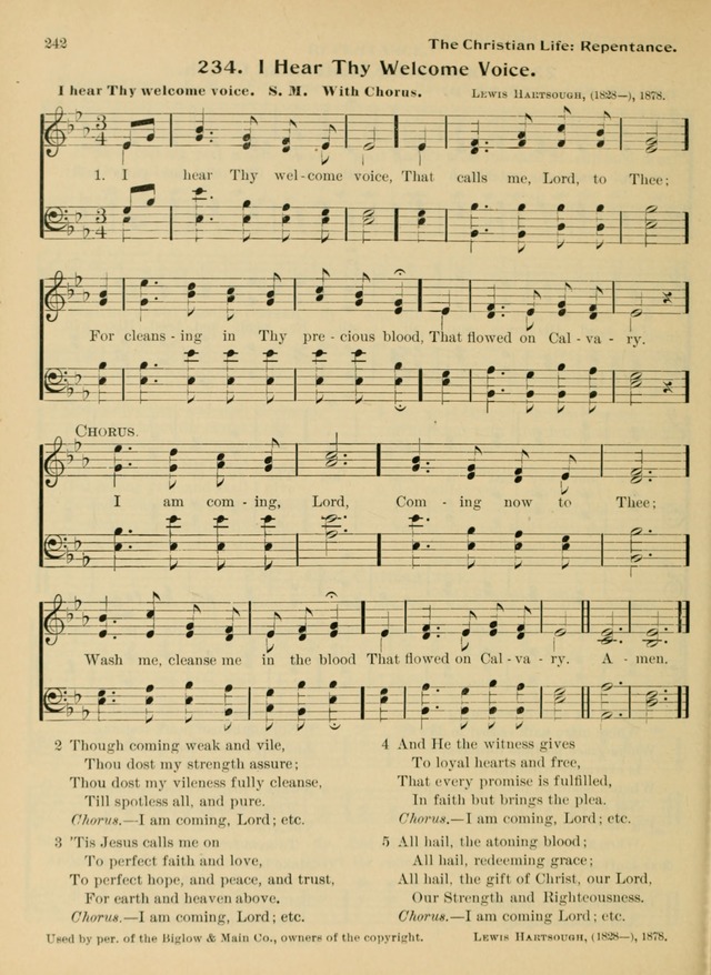 Hymnal and Order of Service: for churches and Sunday-schools page 242