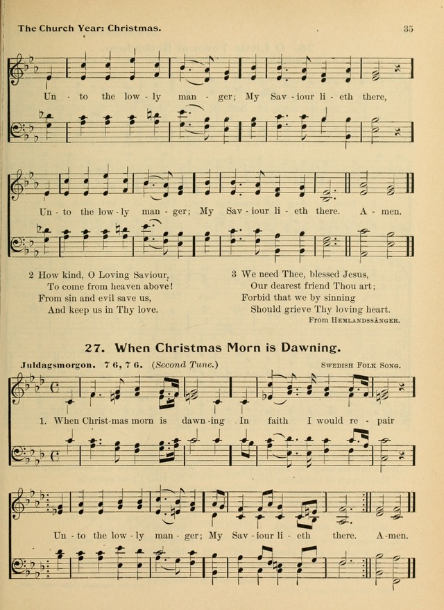 Hymnal and Order of Service: for churches and Sunday-schools page 35