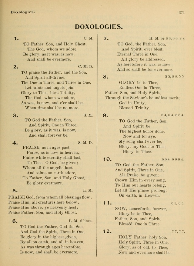 Hymnal and Order of Service: for churches and Sunday-schools page 371