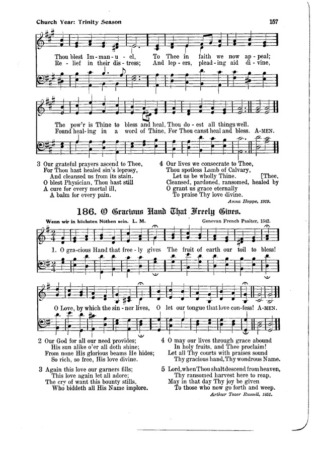 The Hymnal and Order of Service page 157