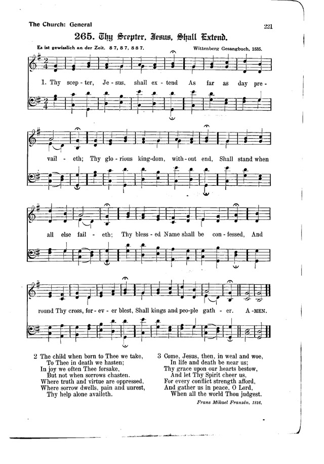 The Hymnal and Order of Service page 221