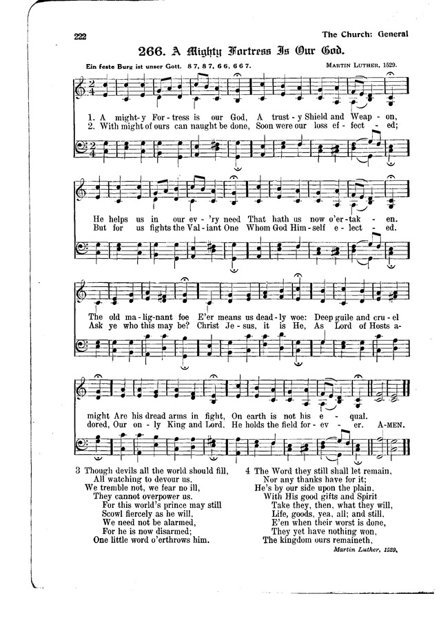 The Hymnal and Order of Service page 222