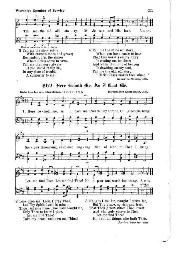 The Hymnal and Order of Service page 291