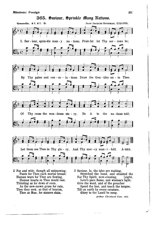 The Hymnal and Order of Service page 301