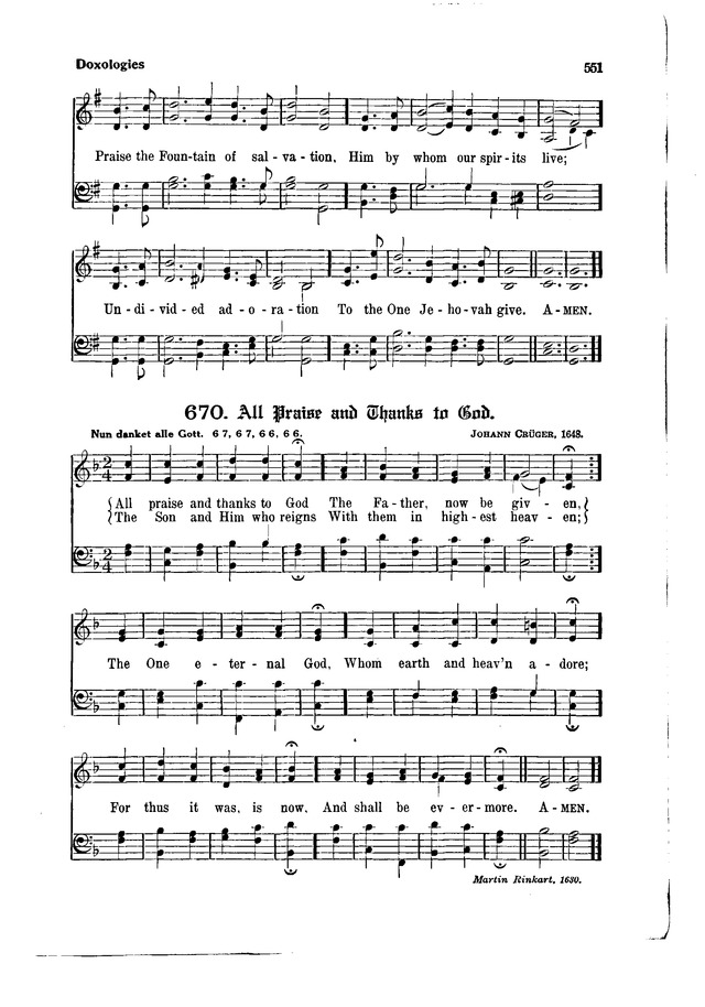 The Hymnal and Order of Service page 551